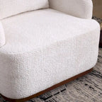 GDFStudio - Mia Chenille Fabric Swivel Accent Chair with Comfortable Cushions and Sturdy Base