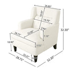 Nabo Modern Fabric Accent Chair with Cushion Back by Christopher Knight Home