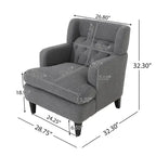Nabo Modern Fabric Accent Chair with Cushion Back by Christopher Knight Home