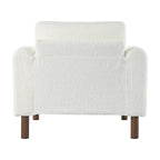 Maloa extra grote, met teddy beklede accentstoel met walnotenhouten poten van Christopher Knight Home
