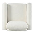 Maloa extra grote, met teddy beklede accentstoel met walnotenhouten poten van Christopher Knight Home