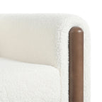 Maloa extra grote, met teddy beklede accentstoel met walnotenhouten poten van Christopher Knight Home