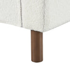 Maloa extra grote, met teddy beklede accentstoel met walnotenhouten poten van Christopher Knight Home
