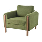 Maloa extra grote, met teddy beklede accentstoel met walnotenhouten poten van Christopher Knight Home