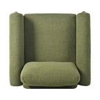 Maloa extra grote, met teddy beklede accentstoel met walnotenhouten poten van Christopher Knight Home