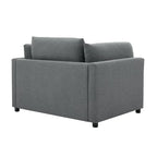 Roomfitters 50 Oversized Armchair with Ottoman, Modern Accent Chair, Lumbar Support, Reading Sofa for Bedroom