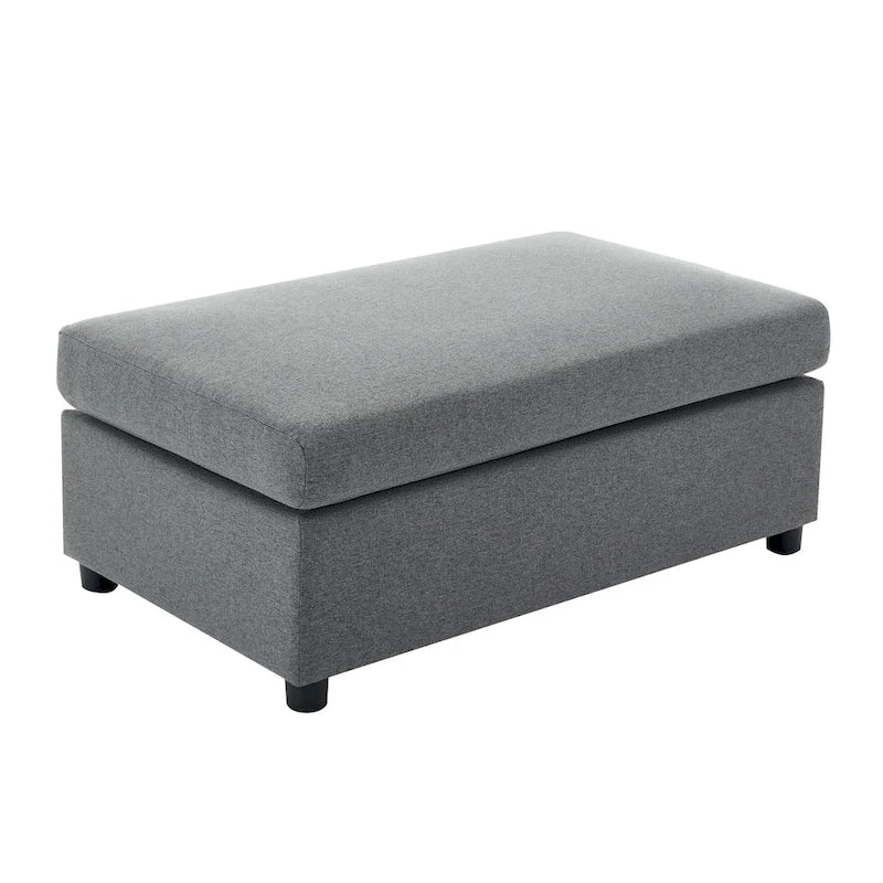Roomfitters 50 Oversized Armchair with Ottoman, Modern Accent Chair, Lumbar Support, Reading Sofa for Bedroom