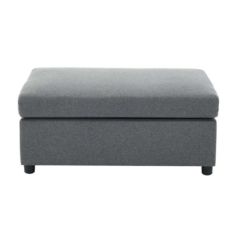 Roomfitters 50 Oversized Armchair with Ottoman, Modern Accent Chair, Lumbar Support, Reading Sofa for Bedroom