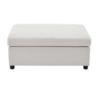 Roomfitters 50 Oversized Armchair with Ottoman, Modern Accent Chair, Lumbar Support, Reading Sofa for Bedroom