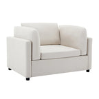 Roomfitters 50 Oversized Armchair with Ottoman, Modern Accent Chair, Lumbar Support, Reading Sofa for Bedroom