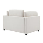 Roomfitters 50 Oversized Armchair with Ottoman, Modern Accent Chair, Lumbar Support, Reading Sofa for Bedroom