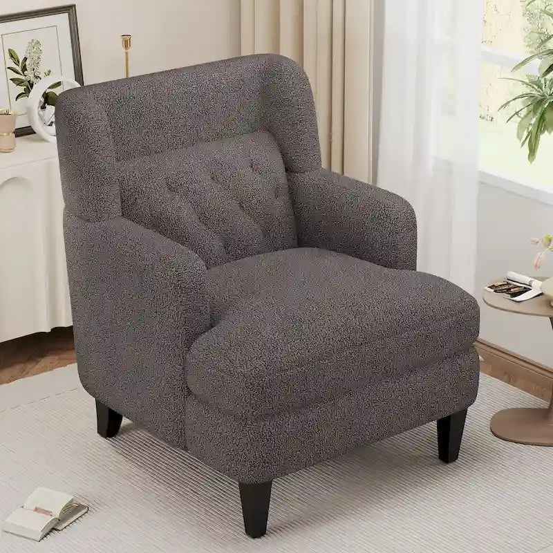 Roomfitters gestoffeerde accentstoel en gecapitonneerde fauteuil voor de woonkamer en slaapkamer