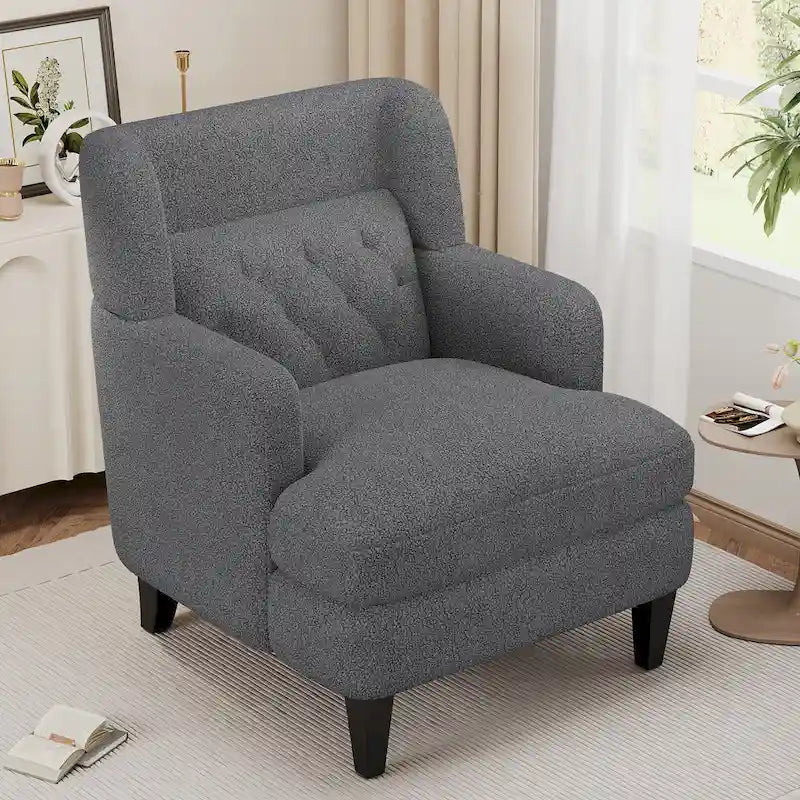 Roomfitters gestoffeerde accentstoel en gecapitonneerde fauteuil voor de woonkamer en slaapkamer