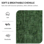 Chenille Oversized Chair with Ottoman & USB