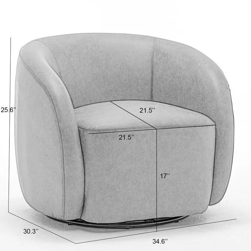 SEYNAR modernes, glamouröses 360°-Dreh-Akzentsessel-Set aus gepolstertem Samt, 2-teilig