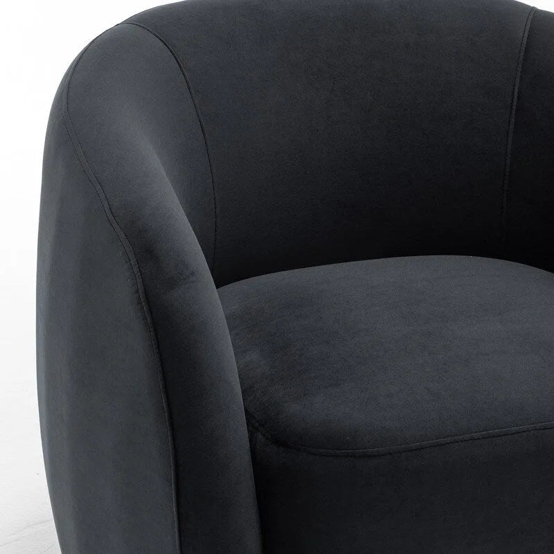 SEYNAR modernes, glamouröses 360°-Dreh-Akzentsessel-Set aus gepolstertem Samt, 2-teilig
