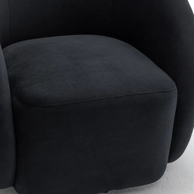 SEYNAR modernes, glamouröses 360°-Dreh-Akzentsessel-Set aus gepolstertem Samt, 2-teilig