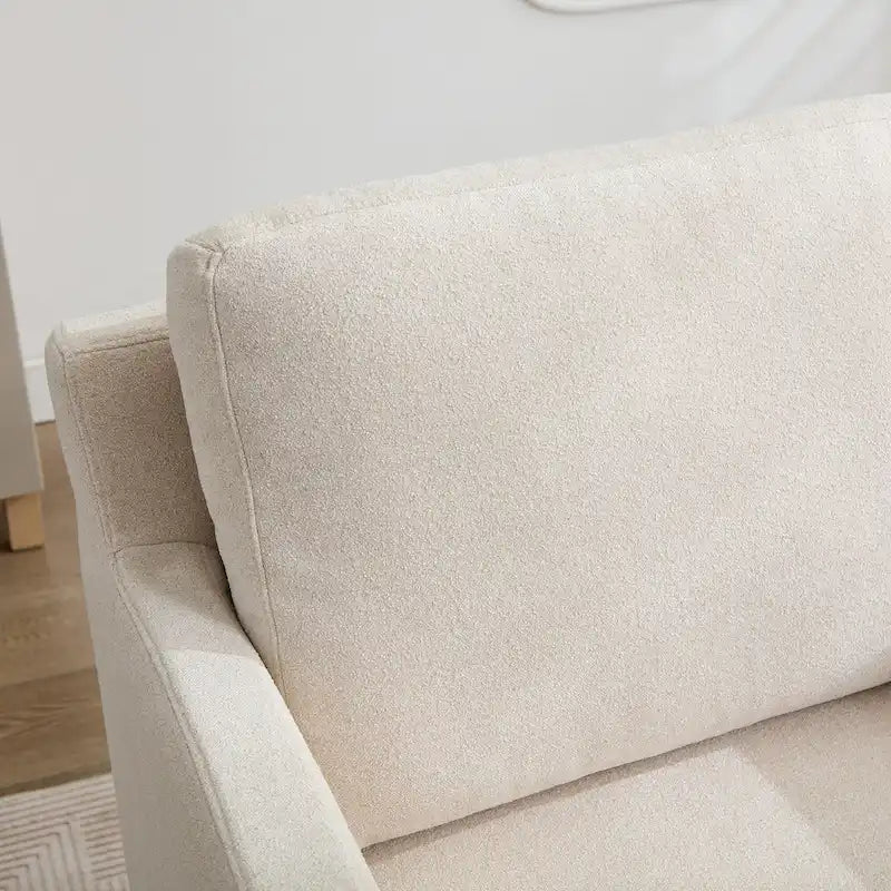 Swivel Accent Chair, Upholstered Skirted Swivel Chair with Removable Back Cushion, 360 Degree Comfy Armchair