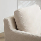 Swivel Accent Chair, Upholstered Skirted Swivel Chair with Removable Back Cushion, 360 Degree Comfy Armchair