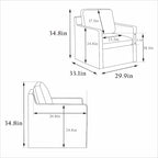 Swivel Accent Chair, Upholstered Skirted Swivel Chair with Removable Back Cushion, 360 Degree Comfy Armchair