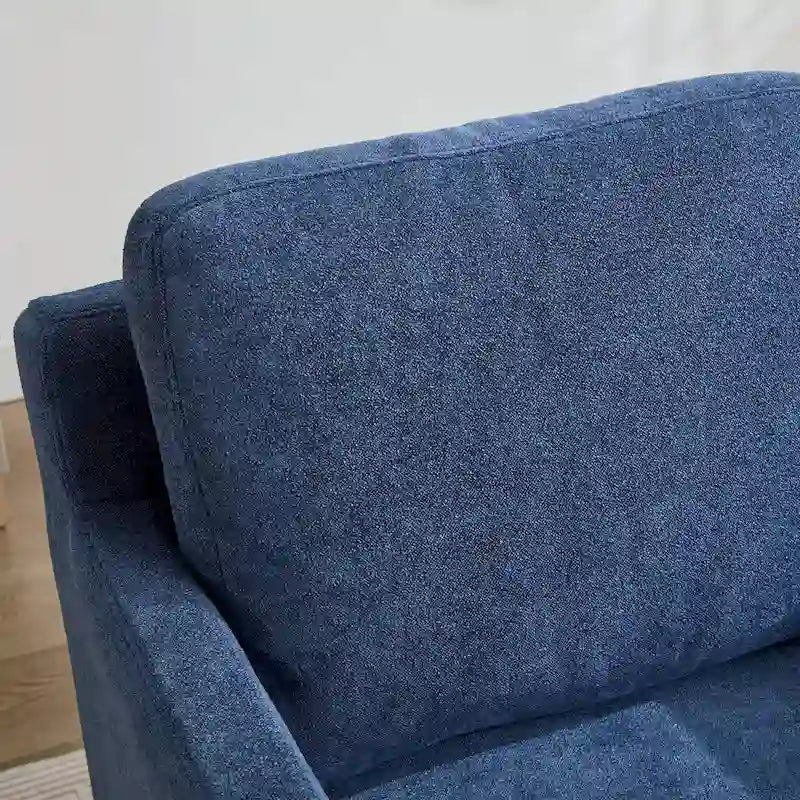 Swivel Accent Chair, Upholstered Skirted Swivel Chair with Removable Back Cushion, 360 Degree Comfy Armchair