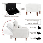 UIXE Modern Lounge Chair Accent Chair and Stroage Ottoman With Adjustable Backrest