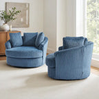 Set di 2 poltrone a botte girevoli DREAMSIDEA con braccioli incassati e rivestimento sfoderabile