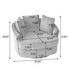 Set di 2 poltrone a botte girevoli DREAMSIDEA con braccioli incassati e rivestimento sfoderabile