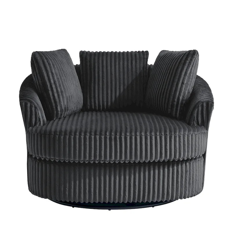 Set di 2 poltrone a botte girevoli DREAMSIDEA con braccioli incassati e rivestimento sfoderabile