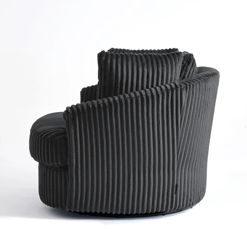 Set di 2 poltrone a botte girevoli DREAMSIDEA con braccioli incassati e rivestimento sfoderabile