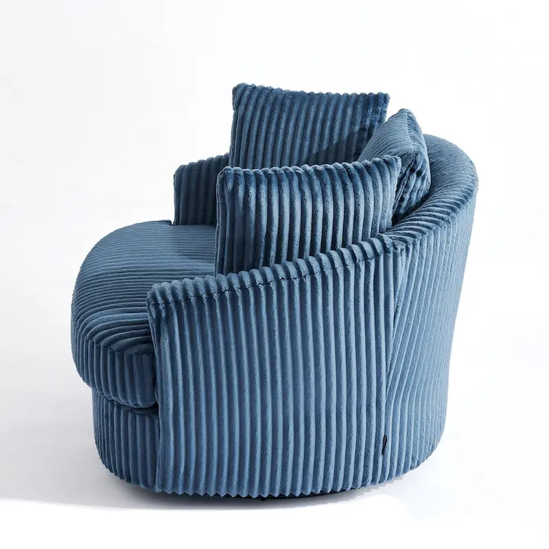 Set di 2 poltrone a botte girevoli DREAMSIDEA con braccioli incassati e rivestimento sfoderabile