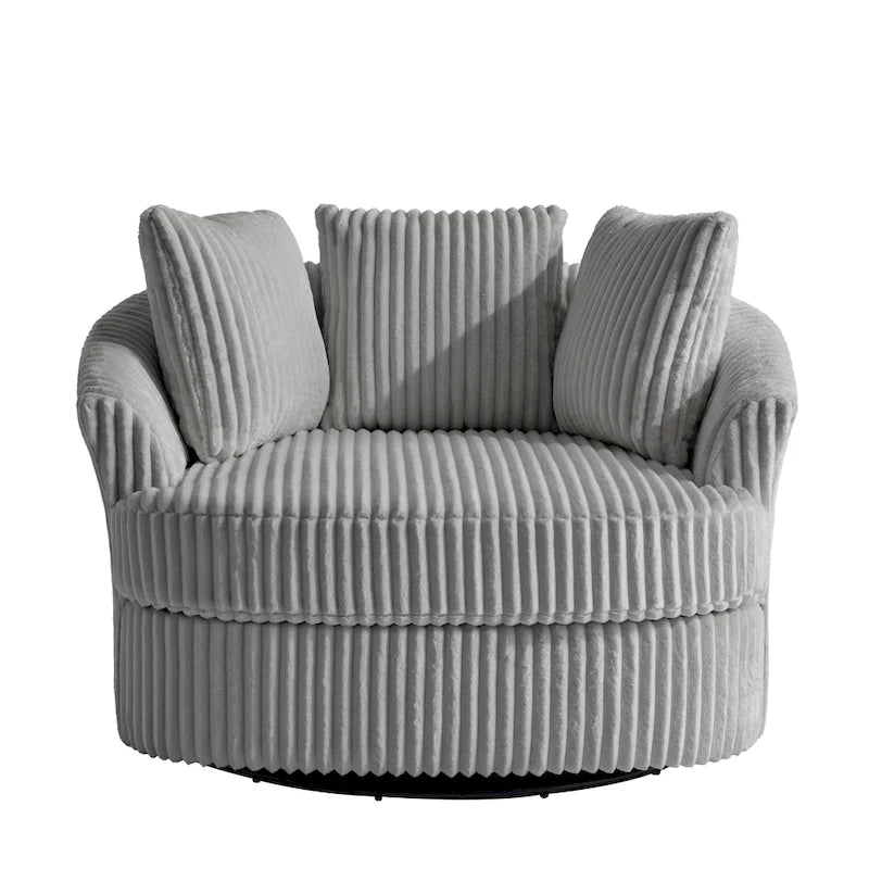 Set di 2 poltrone a botte girevoli DREAMSIDEA con braccioli incassati e rivestimento sfoderabile