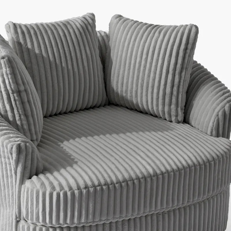 Set di 2 poltrone a botte girevoli DREAMSIDEA con braccioli incassati e rivestimento sfoderabile