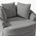 Set di 2 poltrone a botte girevoli DREAMSIDEA con braccioli incassati e rivestimento sfoderabile