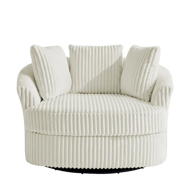 Set di 2 poltrone a botte girevoli DREAMSIDEA con braccioli incassati e rivestimento sfoderabile