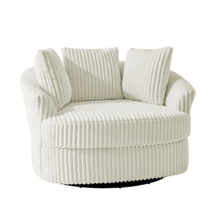 Set di 2 poltrone a botte girevoli DREAMSIDEA con braccioli incassati e rivestimento sfoderabile
