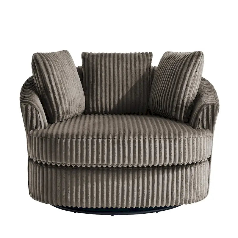 Set di 2 poltrone a botte girevoli DREAMSIDEA con braccioli incassati e rivestimento sfoderabile