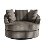 Set di 2 poltrone a botte girevoli DREAMSIDEA con braccioli incassati e rivestimento sfoderabile
