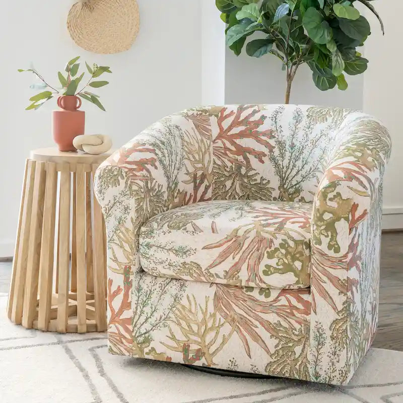 Sillón decorativo giratorio inspirado en la costa, la playa y el océano, Moriarty