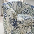 Moriarty Coastal/Beach/Ocean Inspired Swivel Accent Arm Chair
