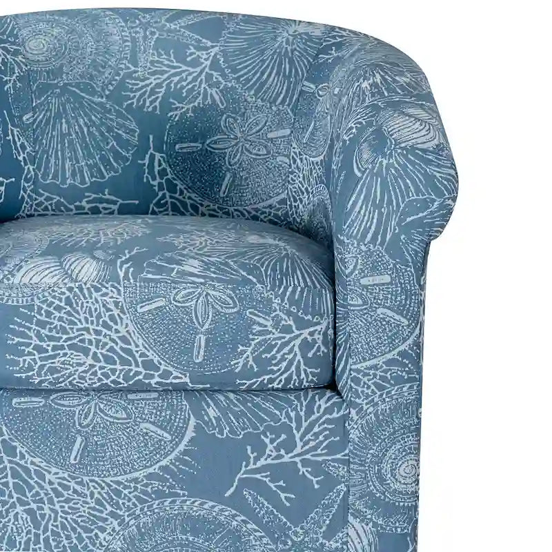 Moriarty Coastal/Beach/Ocean Inspired Swivel Accent Arm Chair