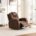 Oversize Swivel Recliner Sofa Chair with Cup Holder and Side Pocket