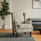 Patterned Upholstered Accent Chair for Living Room