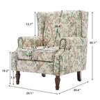 Patterned Upholstered Accent Chair for Living Room