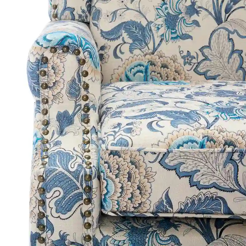 Patterned Upholstered Accent Chair for Living Room