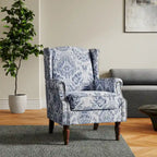 Patterned Upholstered Accent Chair for Living Room