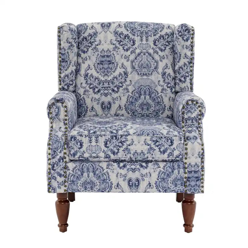 Patterned Upholstered Accent Chair for Living Room