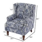 Patterned Upholstered Accent Chair for Living Room