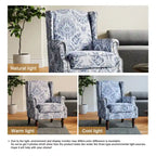 Patterned Upholstered Accent Chair for Living Room