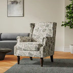 Patterned Upholstered Accent Chair for Living Room
